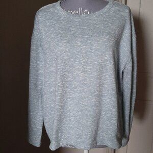 Jane & Delancey Blue / White Heather Lightweight Sweatshirt, size XL